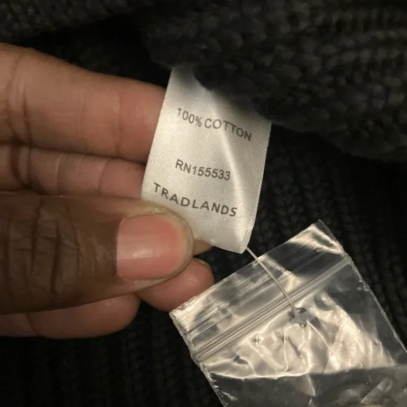 NWT Tradlands Shelter Cotton cardigan Black Sz S - Picture 6 of 7